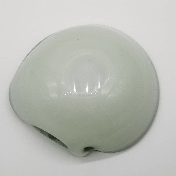 Art Glass Ash Tray Green White Gold Flecks - Picture 12 of 13